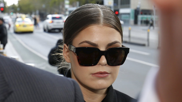 Belle Gibson at an earlier court hearing.