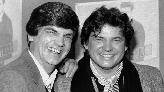 Phil, left, and Don Everly of the Everly Brothers in 1984. Don has died at the age of 84, seven years after Phil. 