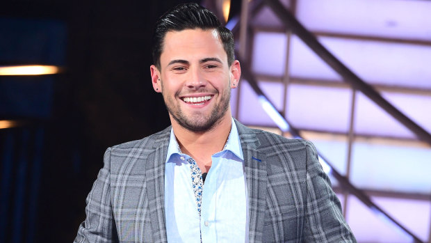 Andrew Brady during a Celebrity Big Brother triple eviction in 2018. 
