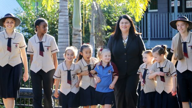 Education Minister Grace Grace at Stretton State College earlier this year.