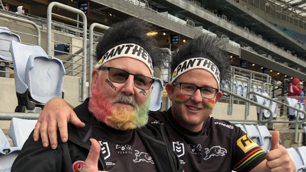 Central Coast father and son duo Steve Sharp, 71 and Jay Sharp, 34, said they had been "looking forward" to watching the Panthers in the grand final after only being able to make one game this season due to COVID-19.