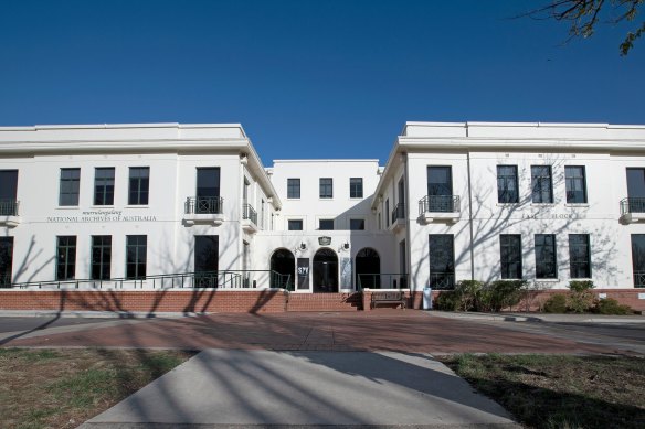 The National Archives building in Canberra.