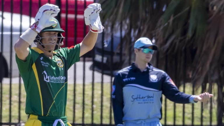 Serving their time: David Warner and Steve Smith have been playing Sydney grade cricket.