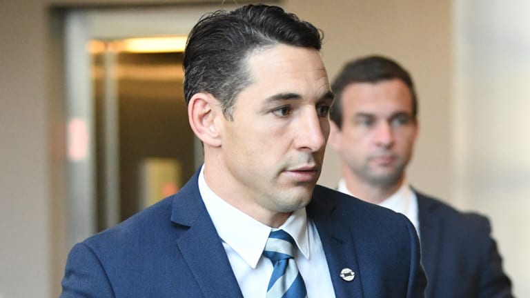 Final fate: Billy Slater arrives at NRL Central on Tuesday evening ahead of his judiciary hearing.