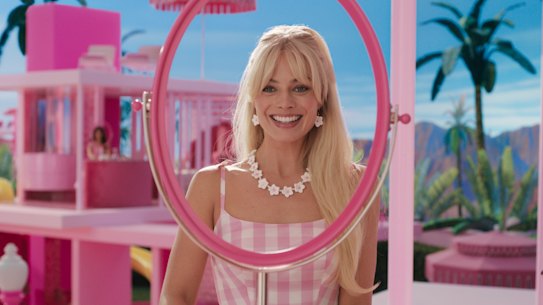 Margot Robbie as Barbie.