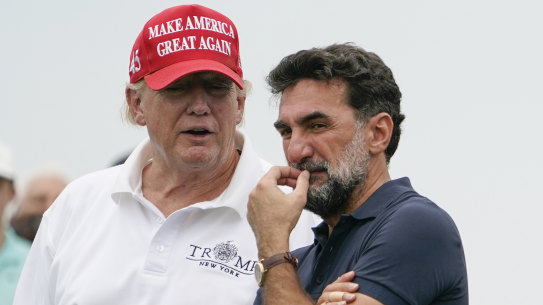 Former US president Donald Trump with LIV architect Yasir Al-Rumayyan.
