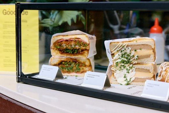 The prawn har gow katsu sando is arguably the star at Goodside.