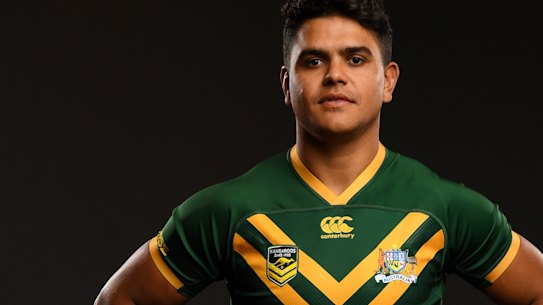 Green and golden: Latrell Mitchell believes playing for the Kangaroos trumps Origin.