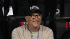 Bill Gates watches the women’s semifinal of the Australian Open.