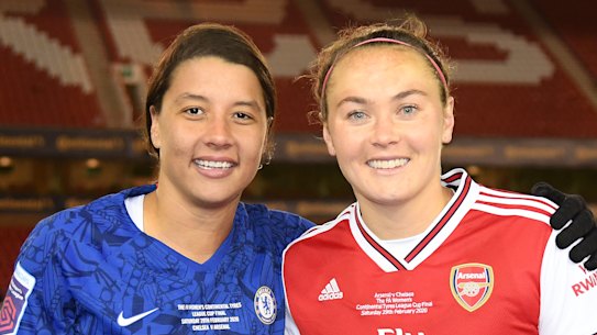Sam Kerr and Caitlin Foord are going head-to-head this weekend in a clash that will shape the FA Women’s Super League title race.