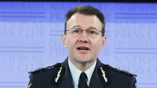 Australian Federal Police Commissioner Reece Kershaw warned he would name and shame companies which don't comply with requests.