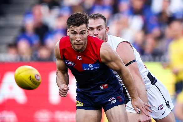 Jack Viney was outstanding in Melbourne’s King’s Birthday triumph over Collingwood.
