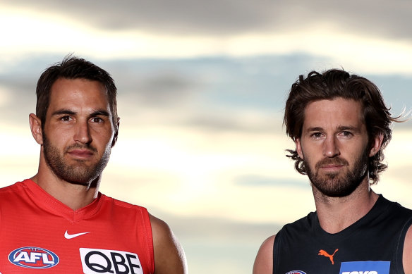 The Swans’ Josh Kennedy and the Giants’ Callan Ward are both fathers who are away from their families due to the coronavirus outbreak in Sydney.