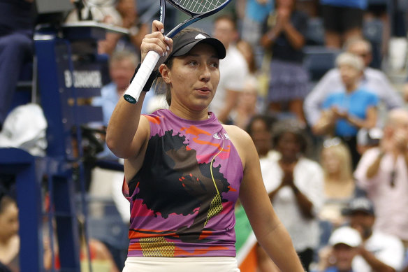 Jessica Pegula after beating Petra Kvitova in the fourth round.