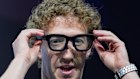 Mark Zuckerberg wears a pair of Orion AR glasses in 2024.