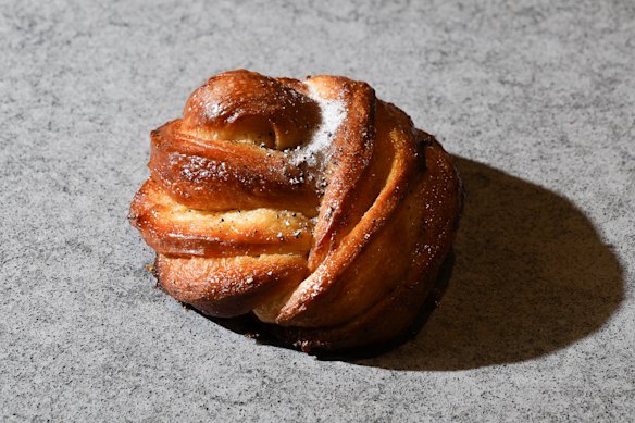 Cardamom buns are $6.50 at Elka in Heidelberg.
