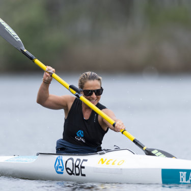 Kayaking on Narrabeen Lake, where she learnt to propel and balance a boat using only her arms and shoulders.