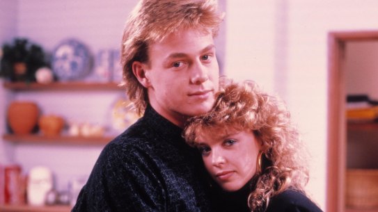 Jason Donovan and Kylie Minogue (Scott and Charlene) in their Neighbours heyday.