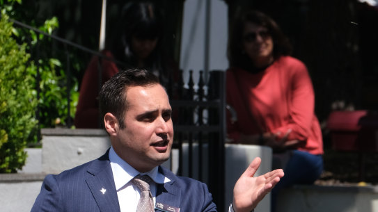 Auctioneer Adrian Petrucelli of Jellis Craig sells 88 Stewart Street, Brunswick.