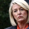 Left to right: Police minister Yasmin Catley, NSW premier Chris Minns and police commissioner Mal Lanyon.