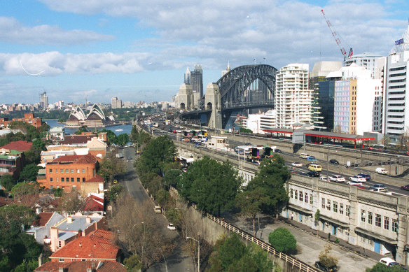 The view from the Greenway building in Milsons Point.