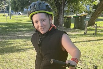Aaron Spain, aged nine. 