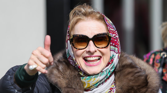 Thumbs up ... Gai Waterhouseis chasing her eighth Doncaster with Con Te Partiro.