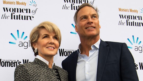 Julie Bishop and David Panton at Wednesday night's event.