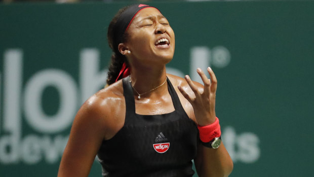 Frustration: Naomi Osaka has failed to produce her best so far this week.