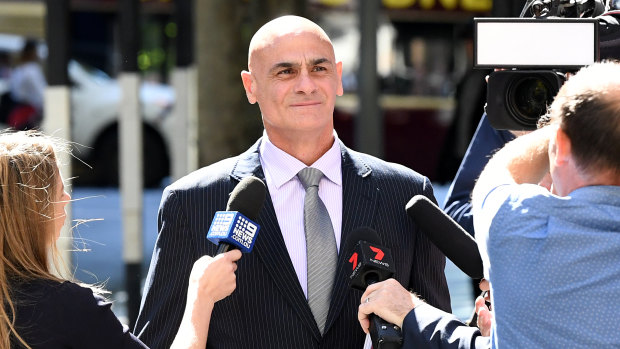 Vinzent Tarantino leaves the Supreme Court in Sydney on Thursday.