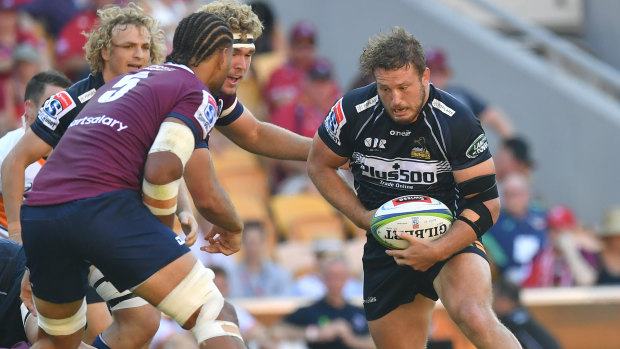 No.1 candidate: James Slipper on the charge for the Brumbies.