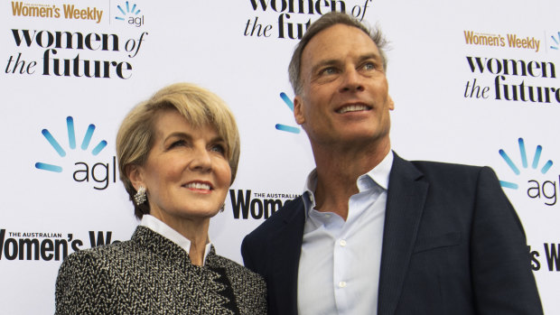 Julie Bishop and David Panton at Wednesday night's event.