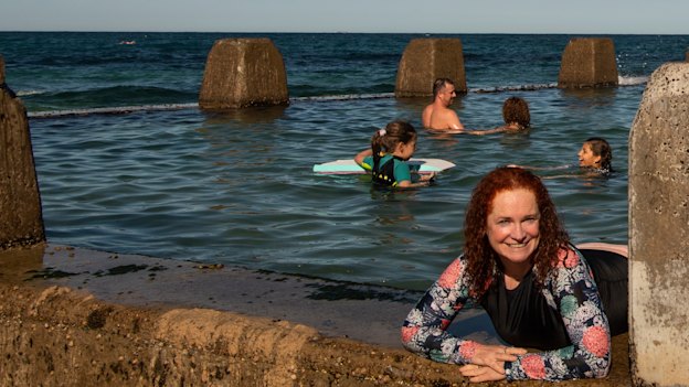 In her element: Long-time Coogee resident Helen Pitt in the ocean pool. 