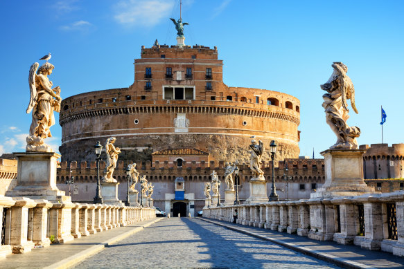 The fortress known as Castel Sant’Angelo.