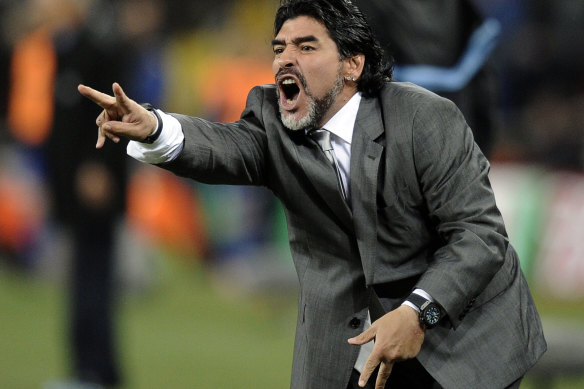 Maradona was the head coach for Argentina's World Cup bid in 2010.