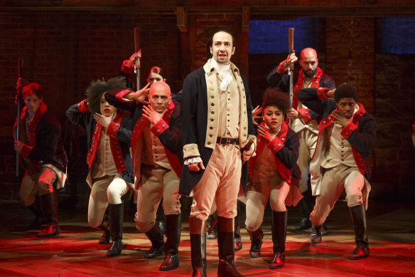 Hamilton creator Lin-Manuel Miranda insisted on green - to represent money - for one of the main character’s costumes.