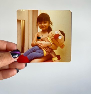 Sara Oscar was informed by Instagram this photo of her as a child did not meet the social network company’s community standards. 