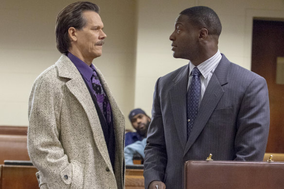 Fictional characters but real circumstances: Kevin Bacon as FBI agent Jackie Rohr and Aldis Hodge as lawyer Decourcy Ward in City on a Hill.