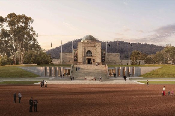 The new look proposed for the Australian War Memorial. 