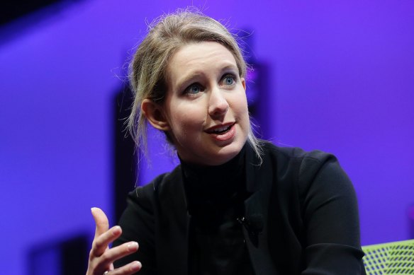 For years, Elizabeth Holmes carefully cultivated her public image, capped with a uniform of black turtlenecks meant to evoke Steve Jobs. 