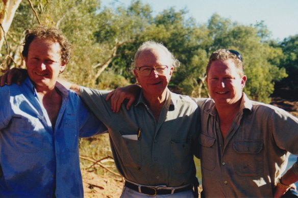 Don Forrest with sons David (left) and Andrew (right) in 1998. 
