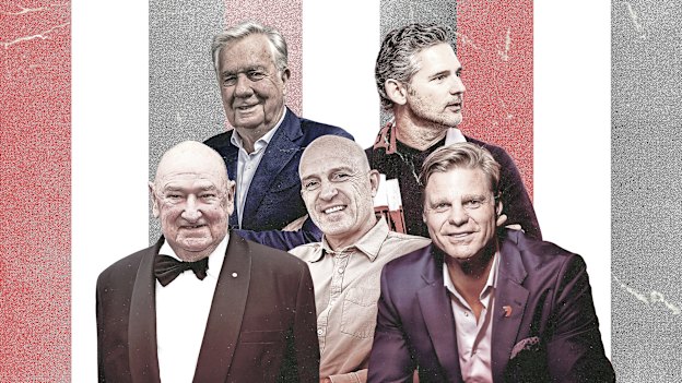 Gerry Ryan, Eric Bana, Lindsay Fox, David Russell, and Nick Riewoldt. 