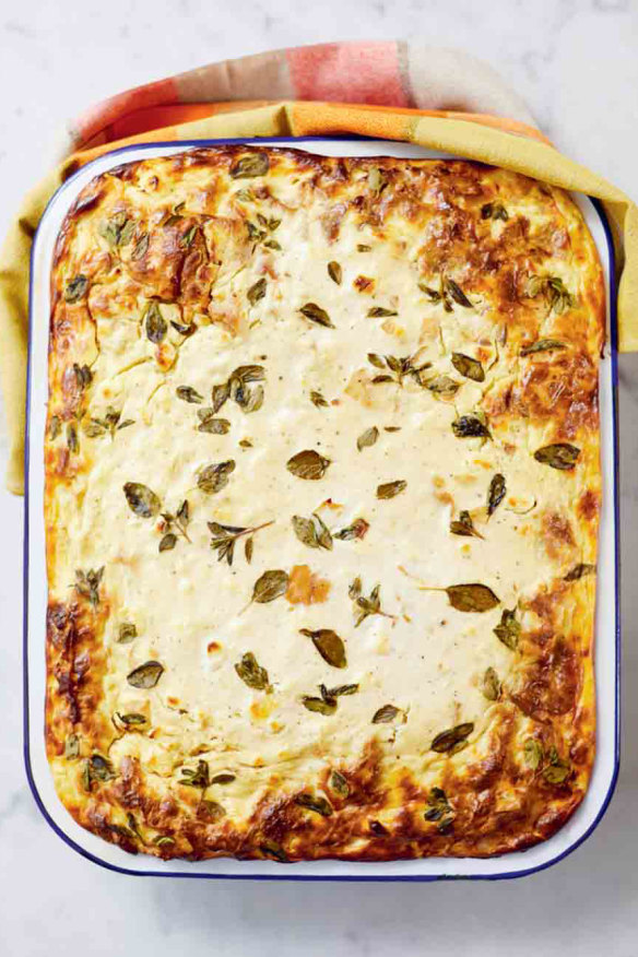 Jamie Oliver’s satisfying veggie bake.