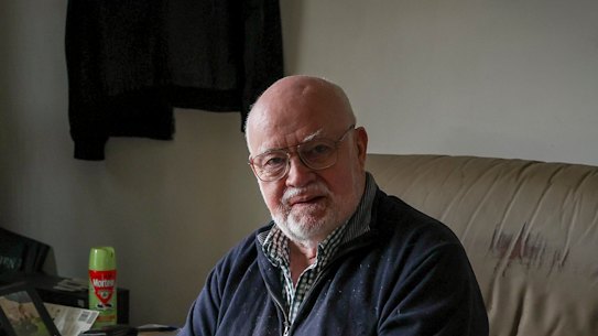 Graham Palmer is a 79-year-old renter in Ringwood who has been trying to get solar panels installed in his four unit block to save on power, but has been blocked by investor owners.