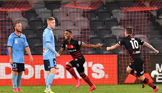 Kwame Yeboah unintentionally scored the Wanderers equaliser in the derby. 