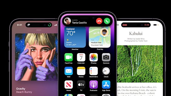 The Dynamic Island on the iPhone 14 Pro displays different content and notifications at the top of your phone.