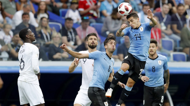 Rising up: Lucas Torreira, who represented Uruguay at the World Cup, has signed for Arsenal.