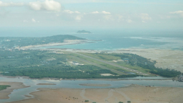 The runway at Natuna Besar's airport.