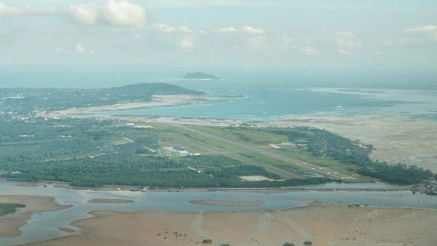 The runway at Natuna Besar's airport.