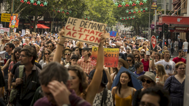 Thousands marched through the city streets demanding action on climate change.